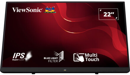 Viewsonic TD2230 touch screen-monitor 54,6 cm (21.5") 1920 x 1080 Pixels Multi-touch Multi-gebruiker Zwart