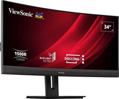 Viewsonic UWQHD Curved Docking Monitor VG3456C Ledmonitor