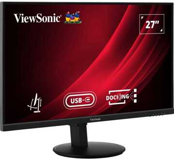 Viewsonic VG2709U-2K dockingmonitor met dubbele luidsprekers en Daisy Chain Ledmonitor