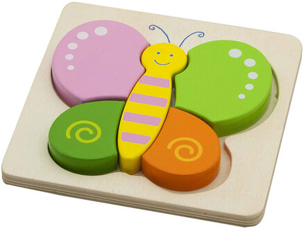 Viga Toys Houten Vormenpuzzel Vlinder 4 Stukjes