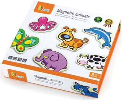 Viga Toys Magneten Dieren Hout 20 Stuks Multikleur