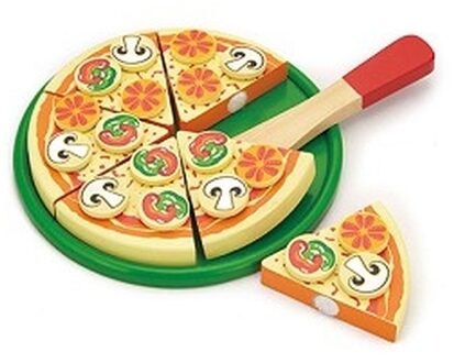 Viga Toys Pizza 23 Cm Junior Hout 23-delig Multikleur