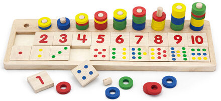 Viga Toys Rekenspel Match De Getallen Hout 86-delig (Nl) Multikleur