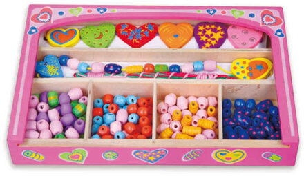 Viga Toys Rijgkralenset Junior Hout 100-delig Multikleur