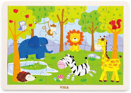 Viga Toys Safari puzzel, 24 stukjes