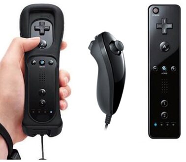ViGRAND 1 stks Black Draadloze Afstandsbediening Voor Nentendo Wii met ingebouwde Motion Plus Afstandsbediening en Nunchuk
