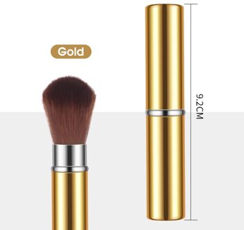 ViiNuro 1 pcs Nail Reinigingsborstel Gereedschappen Zachte Cleaner Dust Bestand Nail Art Manicure Pedicure Handle Schrobben Gel Polish Remover goud