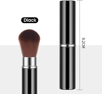 ViiNuro 1 pcs Nail Reinigingsborstel Gereedschappen Zachte Cleaner Dust Bestand Nail Art Manicure Pedicure Handle Schrobben Gel Polish Remover zwart