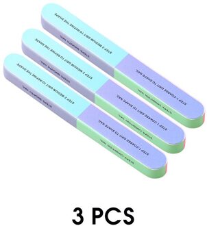Viinuro 3 Stks/set Zes-Zijdige Nagelvijlen Polijsten Tool Creatieve Afdrukken Professionele Bestand Nail Voor Nail Art Schuren Nail buffer