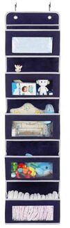 Vijf-Layer Muur Opknoping Opbergtas Achter De Deur Grote Capaciteit Garderobe Kast Niet-geweven Kleding Speelgoed sokken Afwerking Zak blauw
