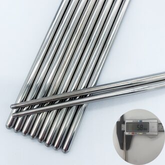 Vijf Paar 22Cm Metalen Antislip Retro Blauw Wit Porselein Patroon Roestvrij Staal Eetstokjes Jdz Sushi Sticks handig 22CM-5paar--Yuan