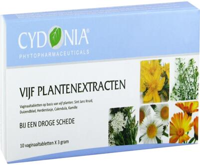 Vijf Plantenextracten - 10 vaginale tabletten - Intieme verzorging