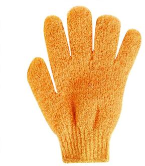 Vijf Vingers Bad Handschoenen Douche Handdoek Scrub Body Wash Kinderen Thuis Supply Handschoenen Voor Kid Vrouw Thuisgebruik oranje