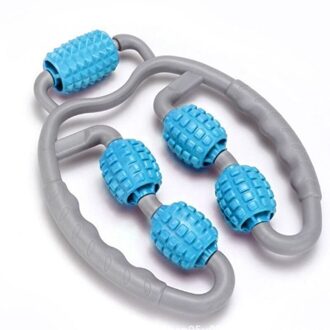 Vijf-Wiel Massager 5-Wiel Ring Been Klem Been Afslanken Been Spier Ontspanning Roller Schrapen Lever En Galblaas meridiaan Yog blauw