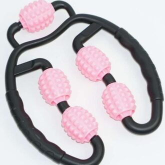 Vijf-Wiel Massager 5-Wiel Ring Been Klem Been Afslanken Been Spier Ontspanning Roller Schrapen Lever En Galblaas meridiaan Yog zwart