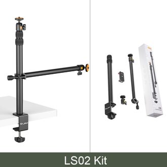 Vijim LS01 Fotografie Desktop Statief Light Stand Bureaulamp Stick Mount Verwijderbare Ballhead Met 1/4 ''Schroef Voor Led Video licht LS02