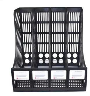 Vijlbladhouder Document Lade 4-Grid Desktop Storage File Organizer Mesh Bestanden Plank Desktop Bestand Rack Boek Houder Kantoor levert