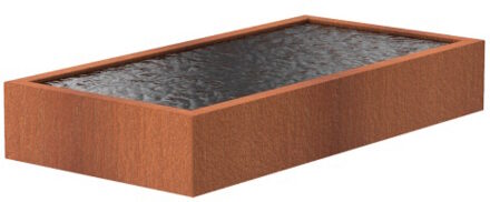 Vijver cortenstaal 250 x 125 x 40 cm