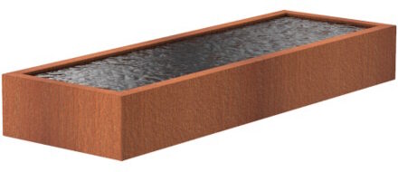 Vijver cortenstaal 300 x 100 x 40 cm