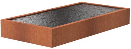 Vijver cortenstaal 300 x 150 x 40 cm