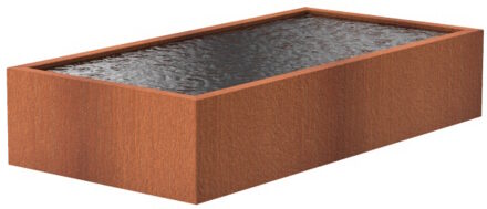 Vijver cortenstaal 300 x 150 x 60 cm