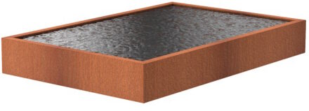 Vijver cortenstaal 300 x 200 x 40 cm