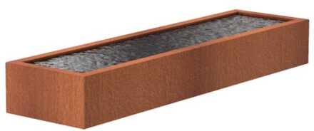 Vijver cortenstaal 300 x 80 x 40 cm