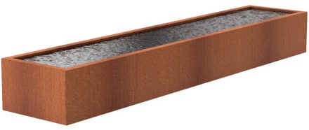 Vijver cortenstaal 500 x 100 x 60 cm