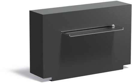 Vijvermuur aluminium vast 100x25x60cm.