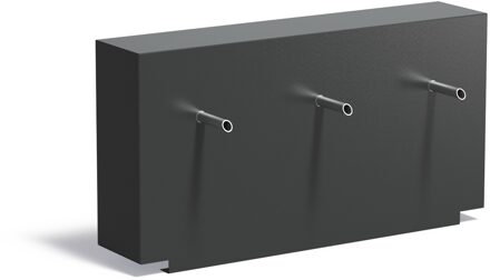 Vijvermuur aluminium vast 120x25x60cm.