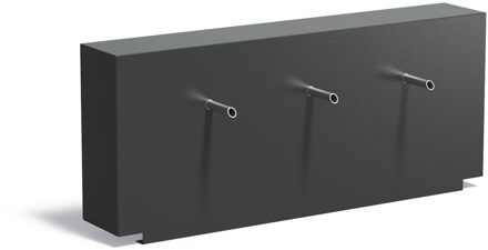 Vijvermuur aluminium vast 150x25x60cm.