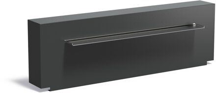 Vijvermuur aluminium vast 200x25x60cm.