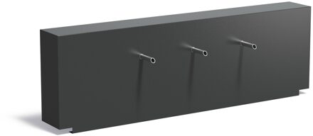 Vijvermuur aluminium vast 200x25x60cm.