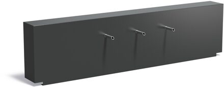 Vijvermuur aluminium vast 250x25x60cm.