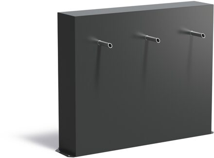 Vijvermuur aluminium vrijstaand 120x25x100cm.
