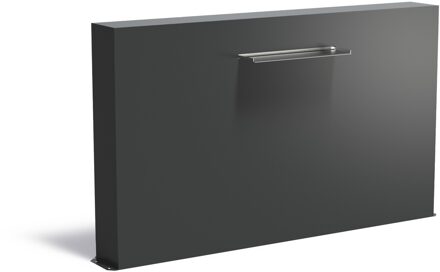 Vijvermuur aluminium vrijstaand 200x25x120cm.