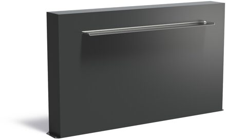 Vijvermuur aluminium vrijstaand 200x25x120cm.