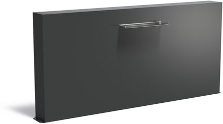 Vijvermuur aluminium vrijstaand 250x25x120cm.