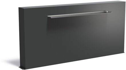 Vijvermuur aluminium vrijstaand 250x25x120cm.