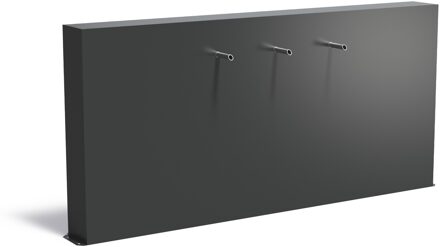 Vijvermuur aluminium vrijstaand 250x25x120cm.