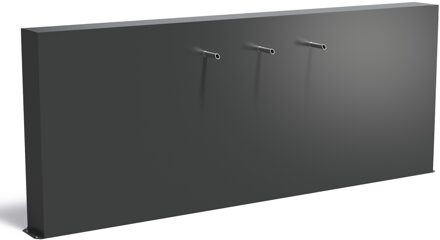 Vijvermuur aluminium vrijstaand 300x25x120cm.