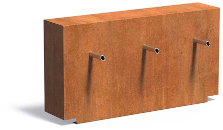 Vijvermuur cortenstaal vast 120x25x60cm.