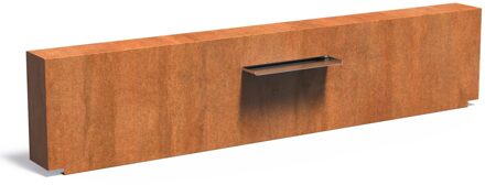 Vijvermuur cortenstaal vast 300x25x60cm.