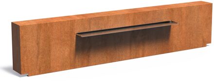 Vijvermuur cortenstaal vast 300x25x60cm.