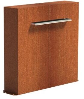 Vijvermuur cortenstaal vrij 100 x 25 x 100 cm, 60 cm waterval