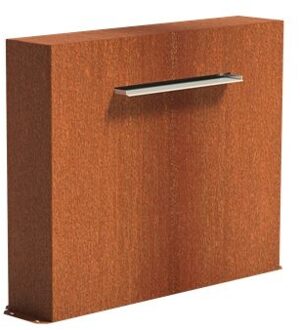 Vijvermuur cortenstaal vrij 120 x 25 x 100 cm, 60 cm waterval