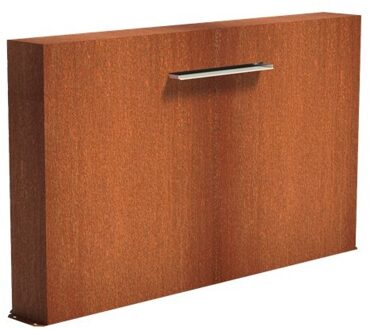 Vijvermuur cortenstaal vrij 200 x 25 x 120 cm, 60 cm waterval