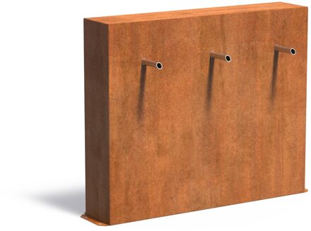 Vijvermuur cortenstaal vrijstaand 150x25x100cm.