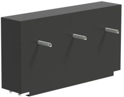 Vijvermuur vast 120 x 25 x 60 cm, 3x pijp