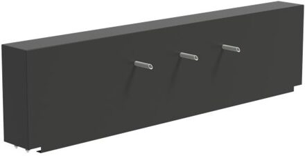 Vijvermuur vast 250 x 25 x 60 cm, 3x pijp